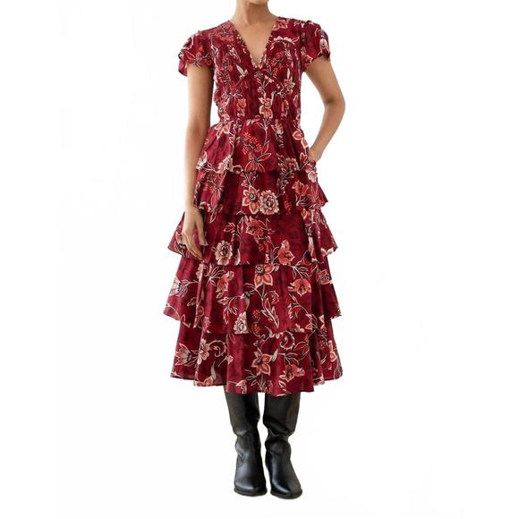 NEW BANJANAN brigit dress in elisabetta vine rio - Picture 2 of 7